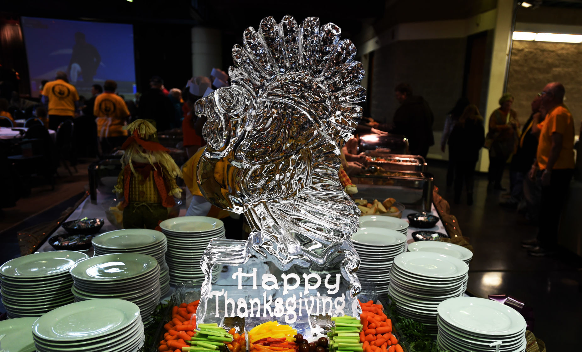 A thankful ice sculpture
